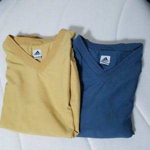 Adidas Mens Size XL Light Blue/Light Yellow Vests